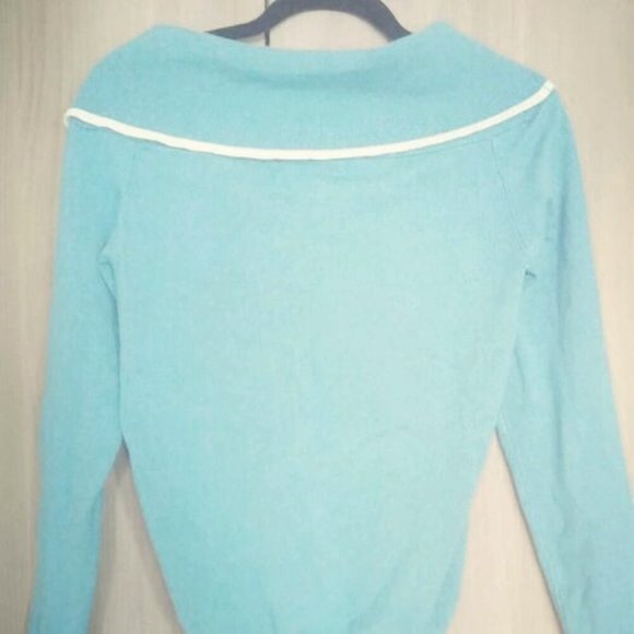 REVIEW Evelyn Blue Sailor Collar Knit Jumper BNWT - Picture 5 of 5